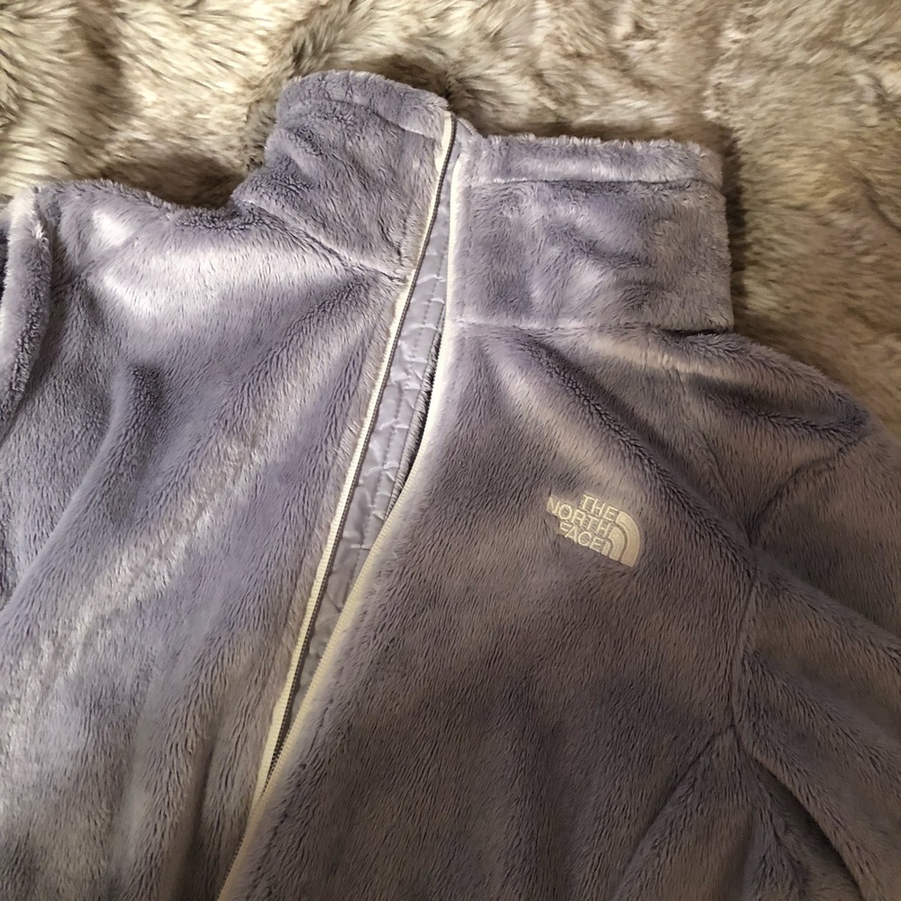 grey Northface zip up Jacket